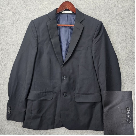 Tid Lamond Blazer Mens 36 XS Navy Blue Wool Italian Suit Jacket Business Short - Picture 1 of 15